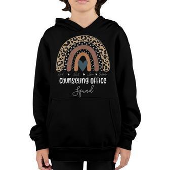 Leopard Rainbow Teacher School Counseling Office Squad Youth Hoodie - Thegiftio UK