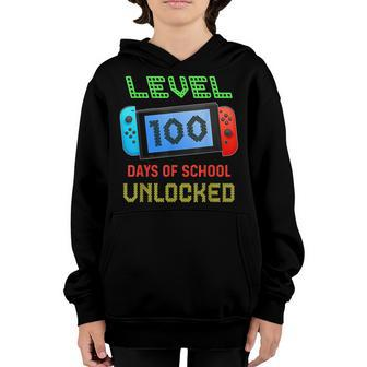 Level 100 Day Of School Unlocked Gaming Smarter Gamer Kids Youth Hoodie - Seseable