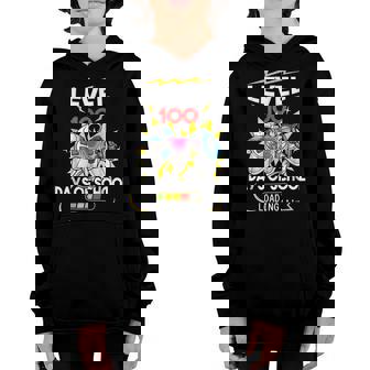 Level 100 Days Of School Loading 100Th Day Video Games Boys Youth Hoodie - Thegiftio