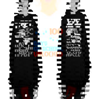 Level 100 Days Of School Unlocked Gift For A School 100 Day V2 Youth Hoodie - Seseable