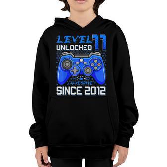 Level 11 Unlocked Awesome 2012 Video Game 11Th Birthday Boys Youth Hoodie - Thegiftio UK