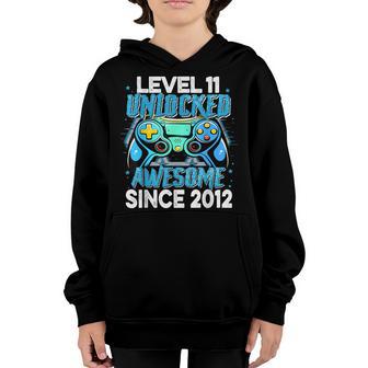 Level 11 Unlocked Awesome 2012 Video Game 11Th Birthday Gift Youth Hoodie - Thegiftio UK