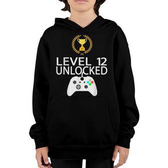Level 12 Birthday Boy 12 Year Old Video Games Gaming Gift V3 Youth Hoodie - Thegiftio UK