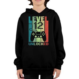 Level 12 Birthday Boy 12 Year Old Video Games Gaming Gift Youth Hoodie - Thegiftio UK