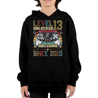 Level 13 Unlocked Awesome 2010 Video Game 13Th Birthday Boys V3 Youth Hoodie - Thegiftio UK