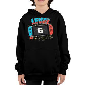 Level 6 Birthday Boy 6 Years Old Video Games Youth Hoodie - Thegiftio UK