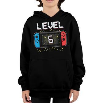 Level 6 Birthday Gaming 6 Year Old Video Games Gift Boys Youth Hoodie - Thegiftio UK