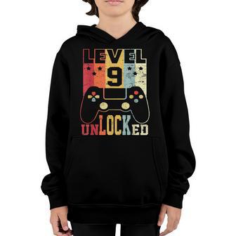 Level 9 Unlocked Video Gamer 9Th Birthday Gifts Boy Youth Hoodie - Thegiftio UK