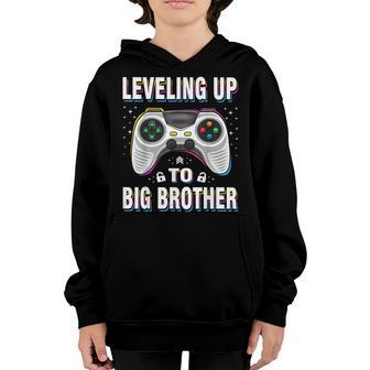 Leveling Up To Big Brother 2022 Funny Gamer Boys Kids Men V2 Youth Hoodie - Thegiftio UK
