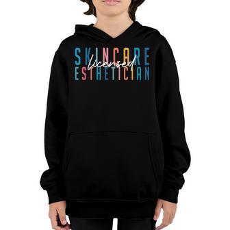 Licensed Skin Esthetician Graduation Skin Esthetician Youth Hoodie - Thegiftio UK