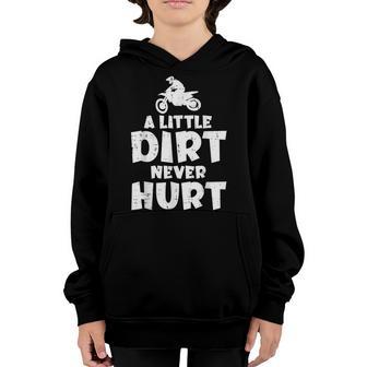 Little Dirt Never Hurt Bike Motorcycle Biker Men Women Kids Youth Hoodie - Thegiftio UK