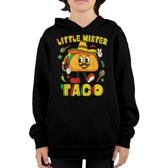 Little Mister Taco Cinco De Mayo Kid Toddler Boy Tacos Youth Hoodie | Mazezy