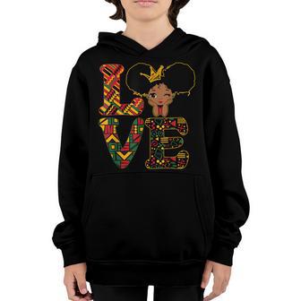 Love Black History Month Strong African Toddler Girls Youth Hoodie - Thegiftio UK