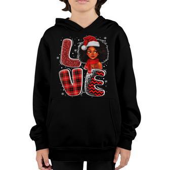 Love Christmas Black African Women Girl Queen Melanin Xmas Youth Hoodie - Thegiftio UK