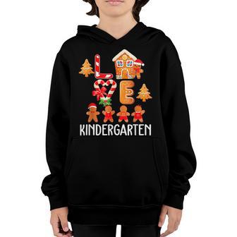 Love Kindergarten Teacher Gingerbread Christmas Kids Women V3 Youth Hoodie - Thegiftio UK