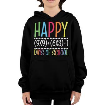 Love Math Teacher Life Happy 100 Days Of School Funny Kids Youth Hoodie - Thegiftio UK