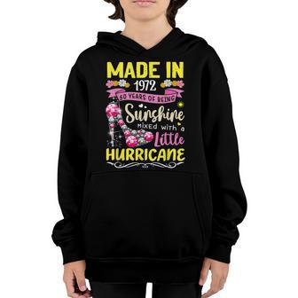 Made In 1972 50 Year Old Gift 50Th Birthday Girl Queen Mom Youth Hoodie - Thegiftio UK