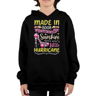Made In 2008 15 Year Old 15Th Birthday Gift For Girl Women Youth Hoodie - Thegiftio UK