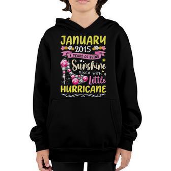 Made In January 2015 8 Years Old 8Th Birthday Girl Women Youth Hoodie - Thegiftio UK