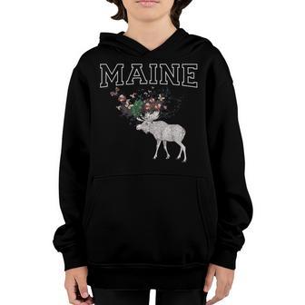 Maine Moose Gift For Men Women And Kids Youth Hoodie - Thegiftio UK