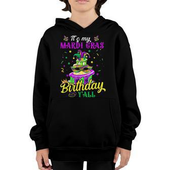 Mardi Gras Birthday Yall King Cake Party Carnival Boys Girls Youth Hoodie - Seseable