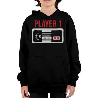 Matching Family Player 1 Video Game Youth Hoodie - Thegiftio UK