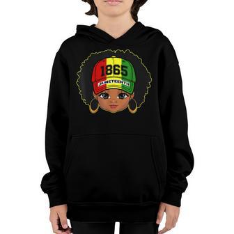 Melanin Kid Celebrate Junenth 1865 Is My Independence Day Youth Hoodie - Thegiftio UK