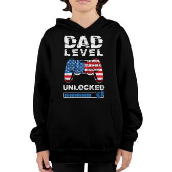 Mens Dad Level Unlocked 2023 Gamer Pregnancy Soon To Be Father V3 Youth Hoodie - Thegiftio UK
