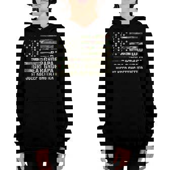 Mens Fathers Day Gift From Grandkids Dad Grandpa Great Grandpa V2 Youth Hoodie - Thegiftio