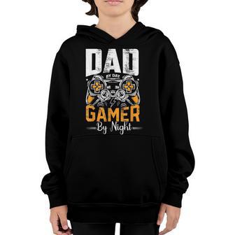 Mens Gamer Father Dad By Day Guardian By Night Gaming Youth Hoodie - Thegiftio UK