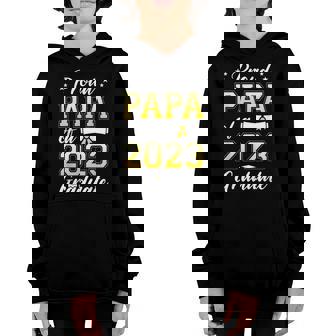 Mens Proud Papa Of A Class Of 2023 Graduate Senior Graduation Youth Hoodie | Mazezy