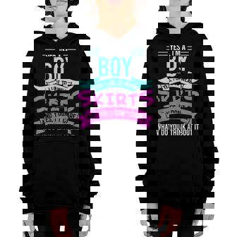 Mens Yes Im A Boy Yes I Like Wear Skirts Femboy Anime Japanese Youth Hoodie - Seseable