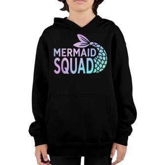 Mermaid Squad Birthday Squad For Party Mom Mama Girl Youth Hoodie - Thegiftio UK