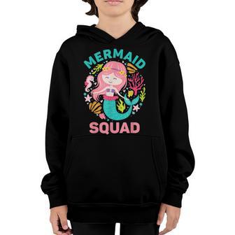 Mermaid Squad Women Girls Cute Outfit Happy Birthday Party Youth Hoodie - Thegiftio UK
