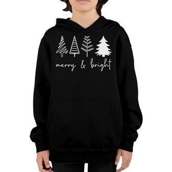 Merry And Bright Christmas Tree For Women Men Boys Kids Youth Hoodie - Thegiftio UK