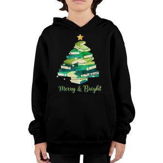 Merry And Bright Christmas Women Girls Kids Toddlers Cute Youth Hoodie - Thegiftio UK