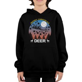 Merry Christmas Deer V2 Youth Hoodie - Thegiftio UK
