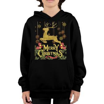 Merry Christmas Funny Christmas Reindeer For Men Women Kids Youth Hoodie - Thegiftio UK