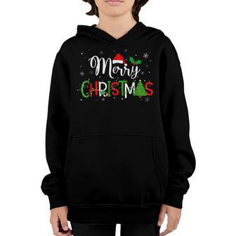 Merry Christmas Funny Family Xmas Light Boys Girls Youth Hoodie - Thegiftio UK