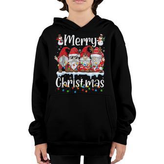 Merry Christmas Red Gnome Pajamas Lights Xmas Men Women Kid Youth Hoodie - Thegiftio UK
