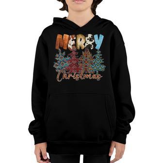 Merry Christmas Xmas Tree Boho Cowgirl Men Women Kid Pajamas Youth Hoodie - Thegiftio UK