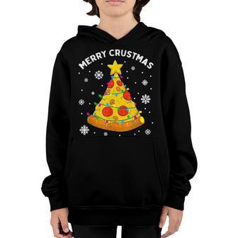 Merry Crustmas Pizza Christmas Tree Xmas Kids Men Youth Hoodie - Thegiftio UK