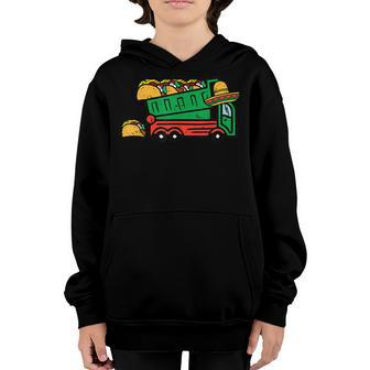 Mexican Garbage Truck Tacos Cinco De Mayo Kids Boys Toddler Youth Hoodie | Mazezy