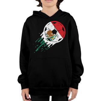 Mexico Flag Soccer Ball Mexican Football Fan Men Women Kids Youth Hoodie - Thegiftio UK