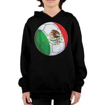 Mexico Soccer Ball Mexican Flag Football Jersey For Men Boys Youth Hoodie - Thegiftio UK