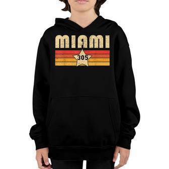 Miami 305 Retro Vintage Gift Men Women Kids Youth Hoodie - Thegiftio UK