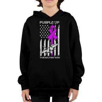 Military Child Month Air Force Purple Up For Military Kids Youth Hoodie | Mazezy
