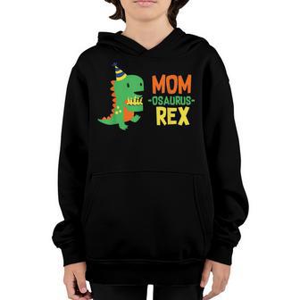 Mom Dinosaur Family Matching Dinosaur Birthday Boy Party Son Youth Hoodie - Thegiftio UK