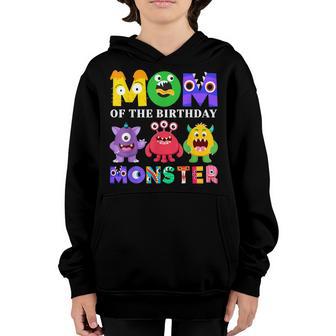 Mom Little Monster Kids 1St Birthday Party Family Monster Youth Hoodie - Thegiftio UK