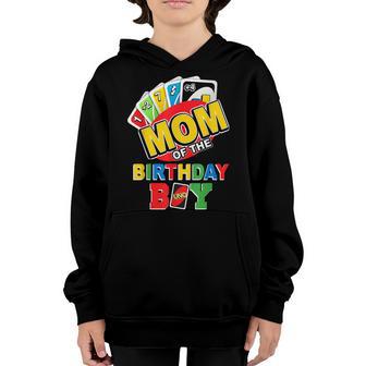 Mom Of The Birthday Boy Uno Mommy Mama 1St Bday Youth Hoodie - Thegiftio UK